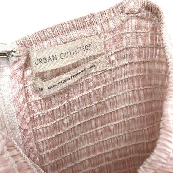 Urban Outfitters Pink Gingham Smocked Romper - Picture 6 of 7
